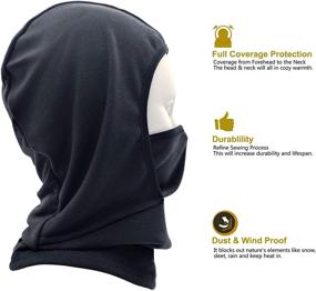 img 1 attached to 👧 Children's Balaclava Ski Mask - Windproof Fleece Neck Warmer Gaiter for Winter - Ideal Face Protection in Cold Weather for Boys and Girls