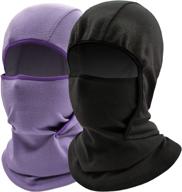 👧 children's balaclava ski mask - windproof fleece neck warmer gaiter for winter - ideal face protection in cold weather for boys and girls logo