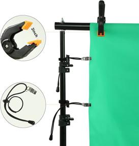 img 2 attached to JCLOUD Backdrop Stand Kit - Adjustable 8.5x10 Ft Background Support System for Photoshoot, Inclusive of Carrying Bag, Spring Clamp, and Sand Bag - Ideal for Photo Video Studio