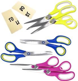 img 4 attached to Premium Lightweight Scissors Comfortable Stainless Steel
