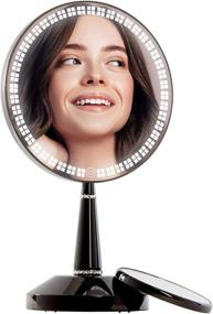 img 4 attached to 💡 Enhance Your Vanity Experience with the Impressions Bijou LED Hand Mirror: Round 5X Magnification, Touch Sensor, Adjustable Brightness In Sleek Black