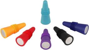 img 4 attached to 🍾 Brisica Wine Stoppers: Reusable Silicone Bottle Stoppers for Keeping Wine & Champagne Fresh - 6 Pack