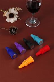 img 1 attached to 🍾 Brisica Wine Stoppers: Reusable Silicone Bottle Stoppers for Keeping Wine & Champagne Fresh - 6 Pack