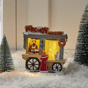 img 1 attached to 🍿 Battery-Powered LED Popcorn Stand Christmas Village Decoration by Lights4fun, Inc.