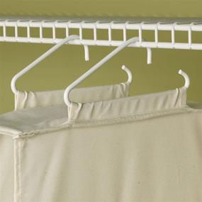 img 1 attached to 👞 Hanging Shoe Storage Organizer: 10 Wide Pocket Shelves for Closets – Natural Canvas by Household Essentials 311328