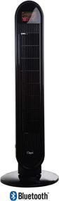 img 1 attached to 🌀 Black Ozeri 360 Tower Fan with Oscillation, Bluetooth, and Micro-Blade Noise Reduction Technology