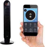 🌀 black ozeri 360 tower fan with oscillation, bluetooth, and micro-blade noise reduction technology logo