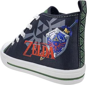 img 2 attached to 👟 Nintendo Zelda High Top Shoes for Kids - Lace-Up Sneakers with Non-Marking Soles, Available in Toddler Size 10 to Kids Size 3