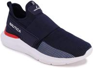 👟 nautica lightweight joggers coaster navy fashion sneakers walking shoes - size 8 логотип