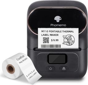 img 4 attached to 🏷️ Phomemo M110 Bluetooth Label Maker: Portable Barcode Printer for Retail, Address, Jewelry & Home - Mini Wireless Thermal Label Maker Machine for iOS & Android, with 40mm x 30mm Label (1 Roll of 100)