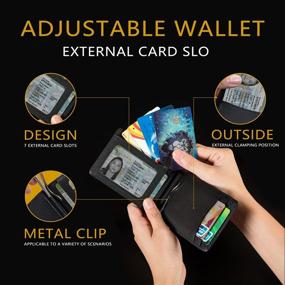 img 2 attached to 💼 Genuine Slim RFID Wallets for Men: Premium Men's Accessories- Card Cases, Money Organizers