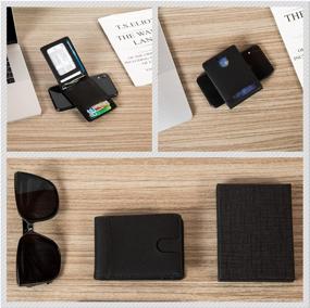 img 1 attached to 💼 Genuine Slim RFID Wallets for Men: Premium Men's Accessories- Card Cases, Money Organizers