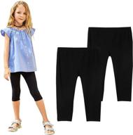 tegeek toddler little leggings 2pack black 3t girls' clothing in leggings logo