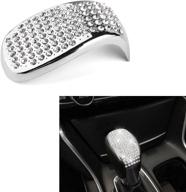 thenice bling crystal gear shift knob cover cvt boots lever trims decoration for honda civic 2022 logo