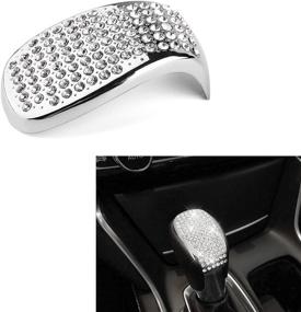 img 4 attached to Thenice Bling Crystal Gear Shift Knob Cover CVT Boots Lever Trims Decoration For Honda Civic 2022