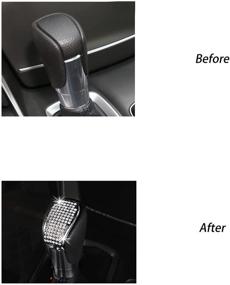 img 1 attached to Thenice Bling Crystal Gear Shift Knob Cover CVT Boots Lever Trims Decoration For Honda Civic 2022