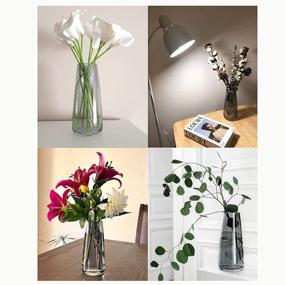 img 2 attached to 🏺 Stylish Handmade Grey Glass Vase for Flower Arrangements - Ideal Home/Office/Wedding Decor and Gifts