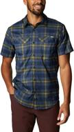 🌿 premium performance: columbia men's silver ridge lite plaid short sleeve - ultimate comfort and style for outdoor enthusiasts logo