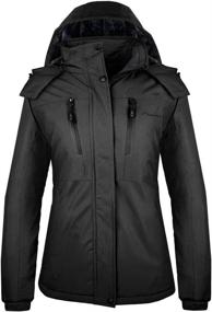 img 4 attached to OutdoorMaster Women's Ski Jacket - Winter Jacket 🧥 with Powder Skirt & Detachable Hood, Waterproof & Windproof