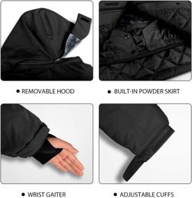 img 1 attached to OutdoorMaster Women's Ski Jacket - Winter Jacket 🧥 with Powder Skirt & Detachable Hood, Waterproof & Windproof