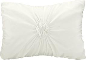 img 2 attached to Chic Home Halpert 6 Piece Floral Pinch Pleated Ruffled Designer Embellished Bed Skirt Comforter Set, King Size, White