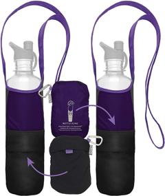 img 2 attached to ChicoBag rePETe Water Bottle Sling with Carabiner Clip - Eco Friendly Amethyst Purple Carrier (Pack of 2)