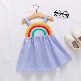 img 3 attached to 🌈 Rainbow Dress for Toddler Baby Girls - Halter Style Summer Skirt - Sizes 1T, 2T, 3T, 4T, 5T