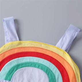 img 2 attached to 🌈 Rainbow Dress for Toddler Baby Girls - Halter Style Summer Skirt - Sizes 1T, 2T, 3T, 4T, 5T