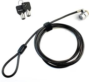 img 2 attached to RUBAN Notebook Lock and Security Cable: Protect Your PC/Laptop with Two Keys and 6.2 Feet of Cable (Black)