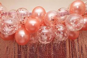 img 2 attached to 🎈 Large Rose Gold Balloon Garland Kit, 113pc with Balloon Strip - Perfect for Baby Showers, Bridal, Bachelorette, Wedding - RoseGold Balloon Arch Kit with Pink Rose Gold Confetti Balloons