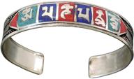 📿 tibetan handmade healing mantra yoga bracelet, crafted with three metals logo