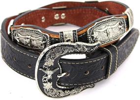 img 3 attached to Western Leather Longhorn Rooster Star Women's Accessories for Belts