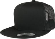 trendy flexfit brand 5 panel classic trucker flatbill mesh snapback cap for stylish apparel shop logo