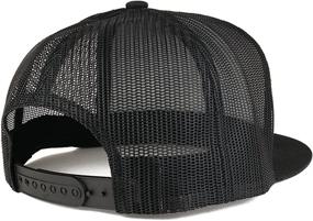 img 1 attached to Trendy Flexfit Brand 5 Panel Classic Trucker Flatbill Mesh Snapback Cap for Stylish Apparel Shop