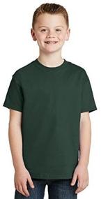 img 1 attached to Hanes Tagless Youth T-Shirt - Comfortable and Durable 6.1 oz. Fabric