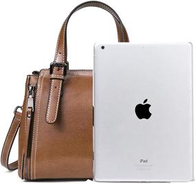 img 3 attached to Heshe Women’s Leather Shoulder Handbags - Fashionable Hobo Bag, Designer Satchel & Crossbody Bucket Bags