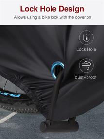 img 2 attached to 🚲 Ultimate Protection: Puroma Outdoor Waterproof Bike Cover for Mountain, Road & Electric Bicycles - Rain, Sun, UV, Dust & Wind Proof, Includes Lock Hole