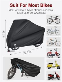 img 3 attached to 🚲 Ultimate Protection: Puroma Outdoor Waterproof Bike Cover for Mountain, Road & Electric Bicycles - Rain, Sun, UV, Dust & Wind Proof, Includes Lock Hole