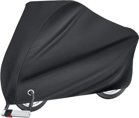 img 4 attached to 🚲 Ultimate Protection: Puroma Outdoor Waterproof Bike Cover for Mountain, Road & Electric Bicycles - Rain, Sun, UV, Dust & Wind Proof, Includes Lock Hole