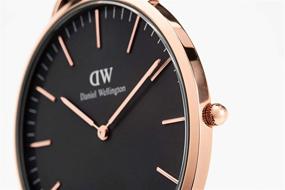 img 3 attached to Dapper Elegance: Daniel Wellington Classic ⌚️ Sheffield Watch with Exquisite Italian Black Leather Band