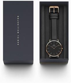 img 1 attached to Dapper Elegance: Daniel Wellington Classic ⌚️ Sheffield Watch with Exquisite Italian Black Leather Band