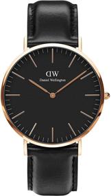 img 4 attached to Dapper Elegance: Daniel Wellington Classic ⌚️ Sheffield Watch with Exquisite Italian Black Leather Band