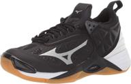 👟 mizuno women's momentum volleyball shoes in black/silver – enhancing performance for women logo