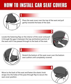 img 2 attached to 🐘 Sunshine Elephant Car Seat Covers for Front Seats Only – Aoopistc Auto Protector Bucket Seat Cover, Universal Fit for Most Cars