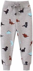 img 4 attached to 🦖 AOWKULAE Dinosaur Sweatpants: Elastic Drawstring Boys' Clothing for Comfortable Pants