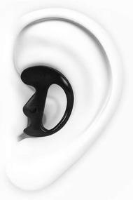 img 3 attached to 🎧 High-performance Replacement Silicone Earmold Earbuds for Covert Air Acoustic Earpieces | Compatible with Most Two-Way Radio Coil Tube Audio Kits | Black, Small Size | Set of 2