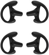 🎧 high-performance replacement silicone earmold earbuds for covert air acoustic earpieces | compatible with most two-way radio coil tube audio kits | black, small size | set of 2 logo