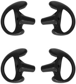 img 4 attached to 🎧 High-performance Replacement Silicone Earmold Earbuds for Covert Air Acoustic Earpieces | Compatible with Most Two-Way Radio Coil Tube Audio Kits | Black, Small Size | Set of 2