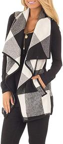 img 3 attached to Mafulus Women's Sleeveless Cardigan with Pockets - Coats, Jackets & Vests Collection