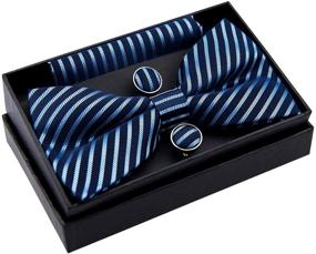 img 2 attached to Retreez Modern Stripe Microfiber Pre Tied Men's Accessories for Ties, Cummerbunds & Pocket Squares